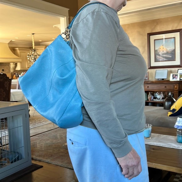 Coach Bags Coach Leather Baby Blue Shoulder Bag And Wallet Poshmark